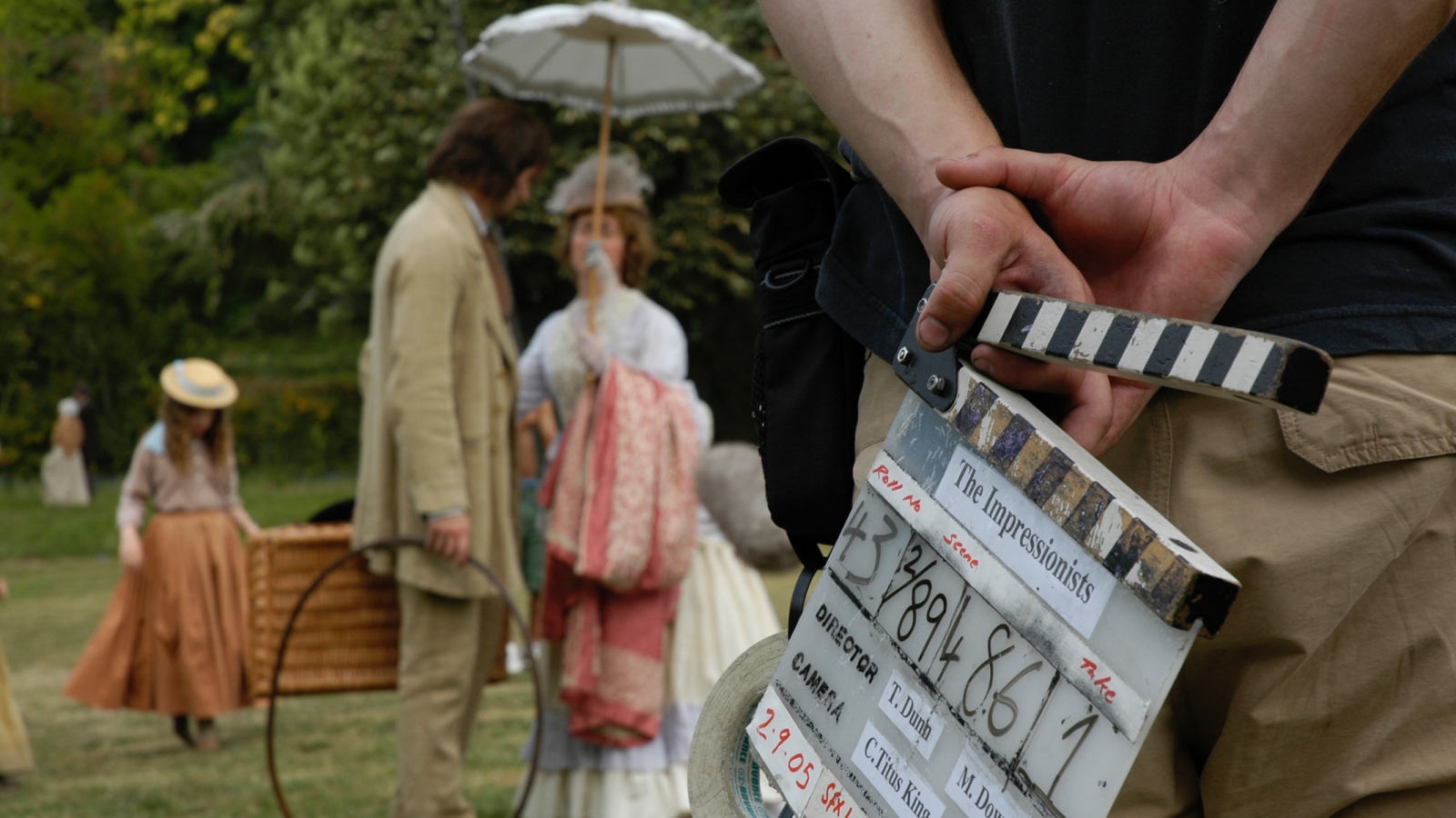 Photo du tournage du film The Impressionists de T. Dunn et M. Downes avec Richard Armitage et Sebastian Armesto
