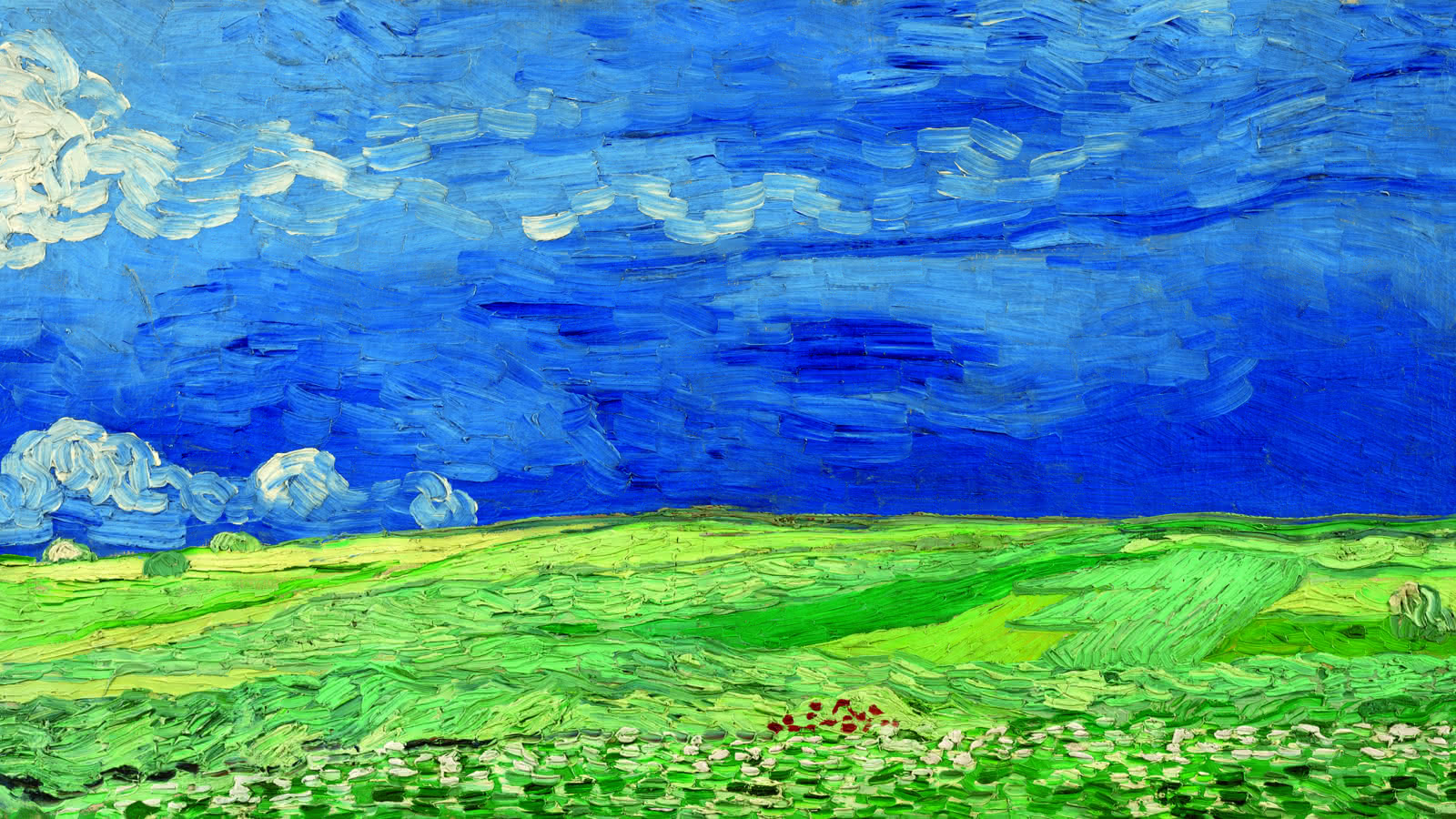 Tableau de Vincent Van Gogh représentant un paysage avec un ciel bleu à Auvers - Van Gogh Museum