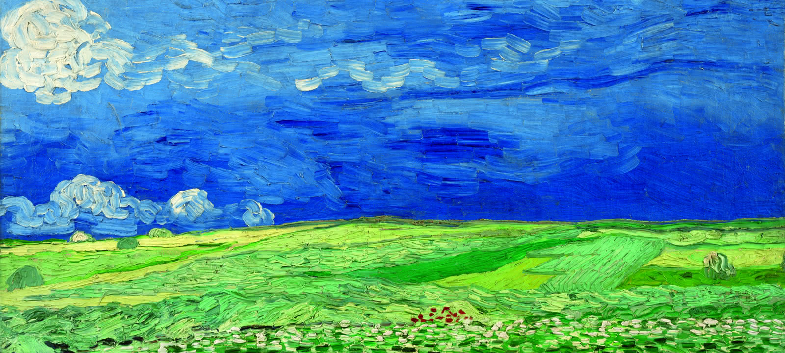 Tableau de Vincent Van Gogh représentant un paysage avec un ciel bleu à Auvers - Van Gogh Museum